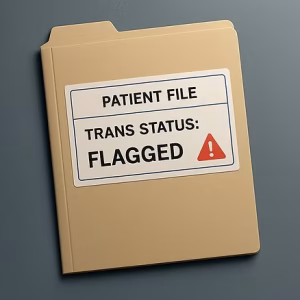 Healthcare file marking trans status.